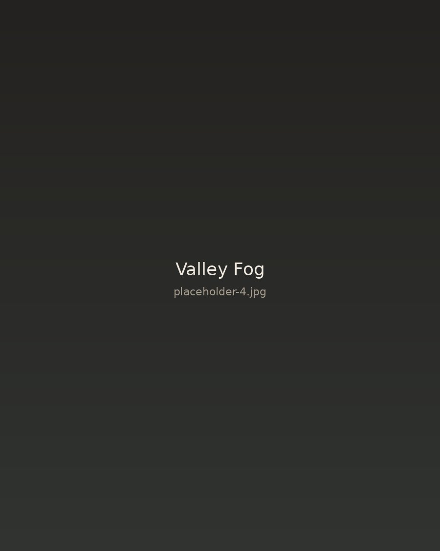 Fog over a mountain valley